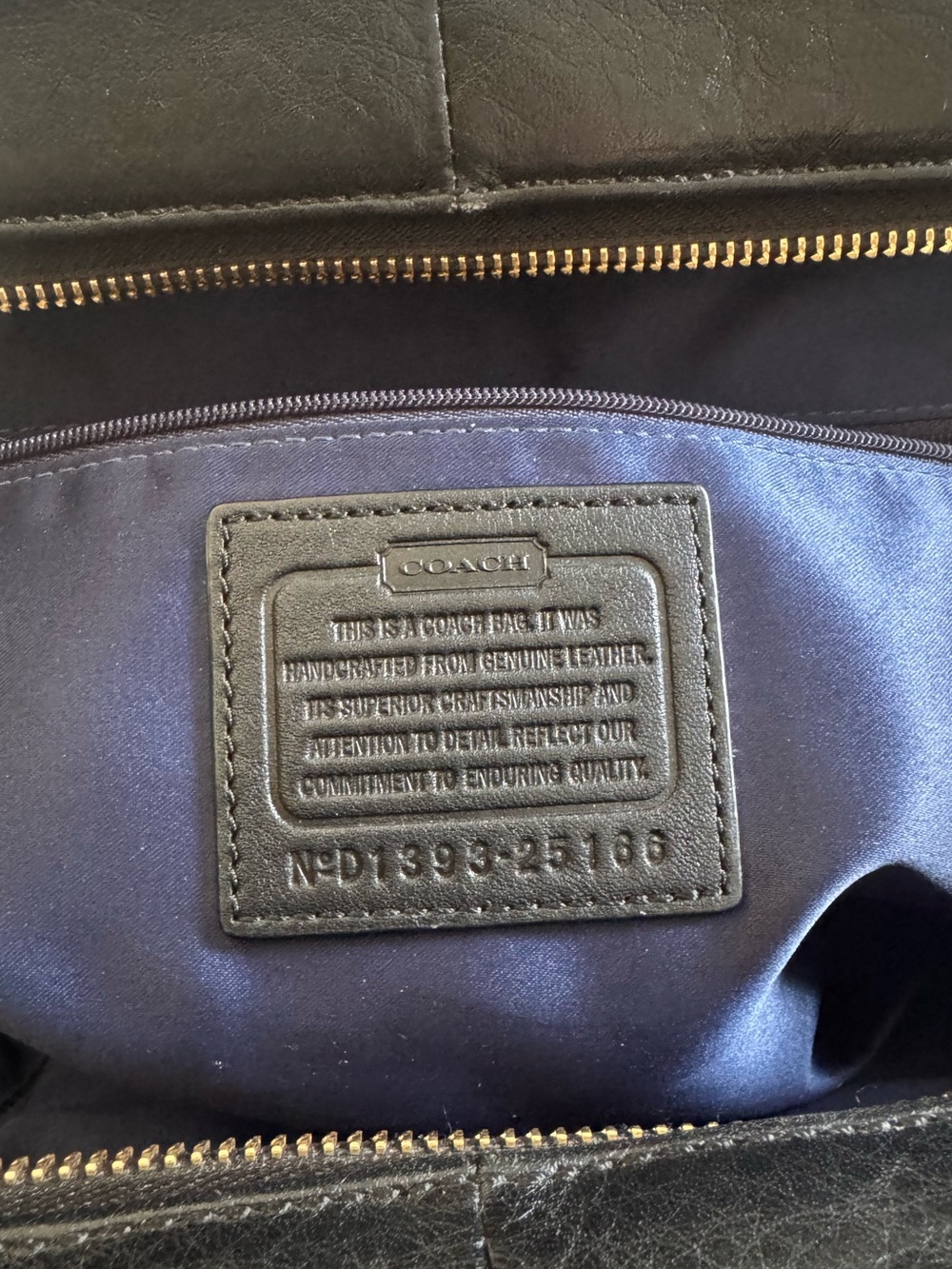 COACH East West Madison Madeline black leather satchel purse style no. 25166 - Picture 9 of 15